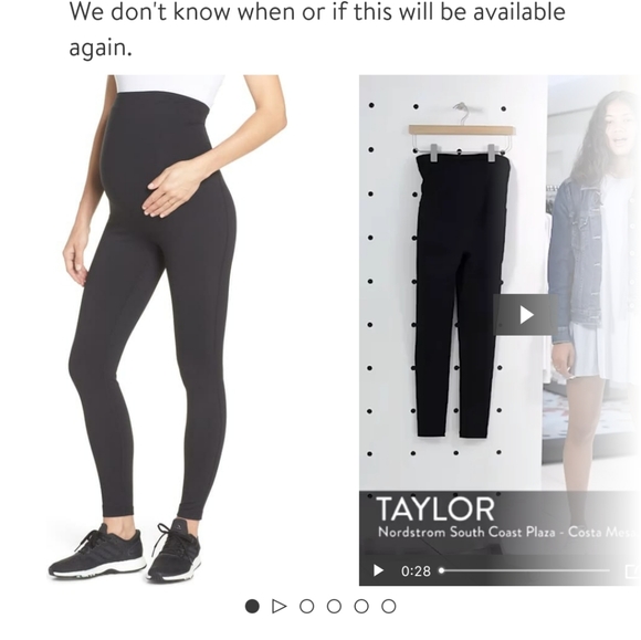 Zella Black Maternity Leggings - Picture 1 of 4